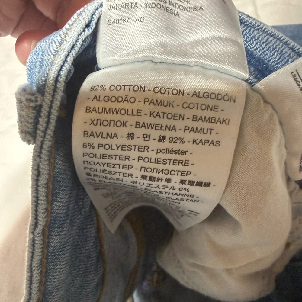 Levi's 711 Light‎ Blue Distressed Skinny Jeans